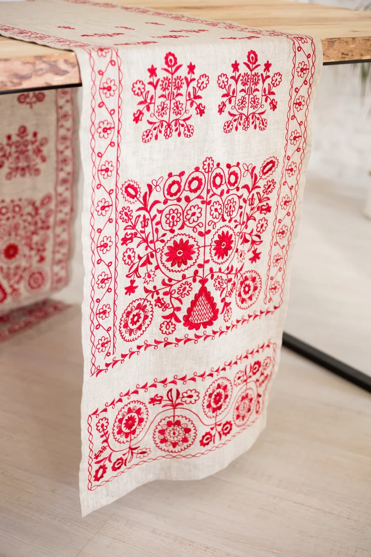 Antique Embroidered Towel R006
