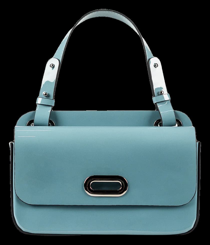 Patent leather bag PARTY Bag blue
