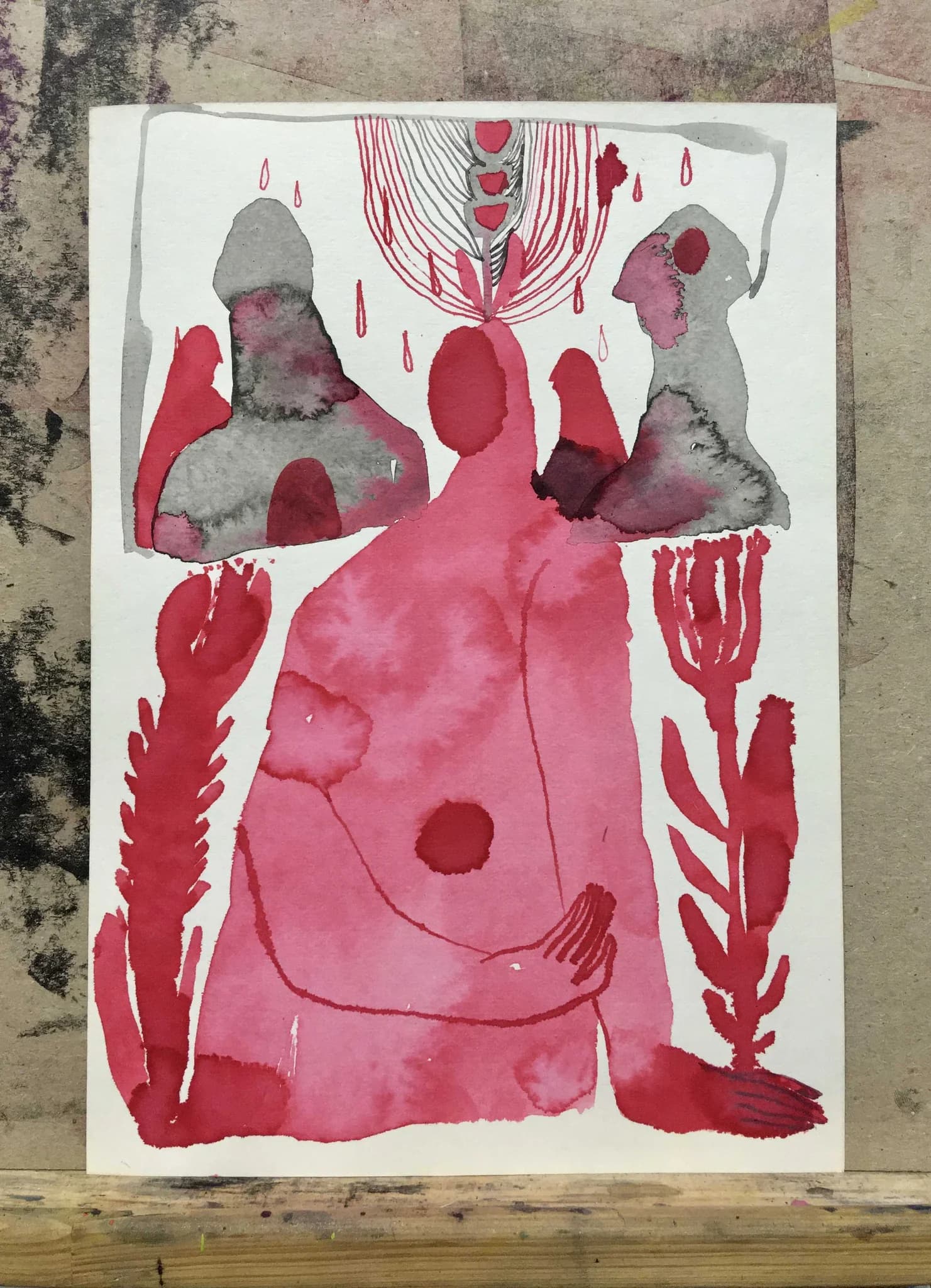 In the middle