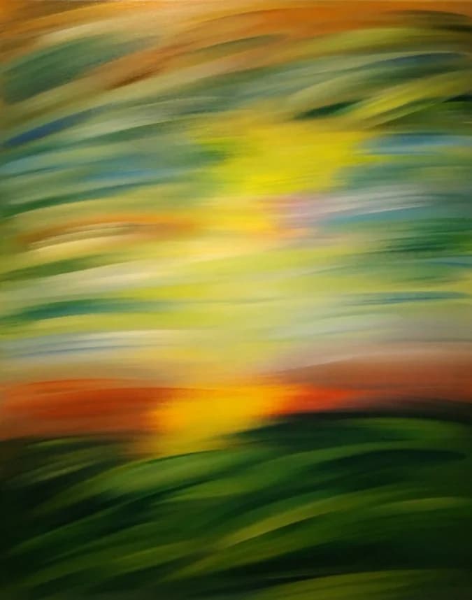 Painting "Bright Summer". Abstraction.