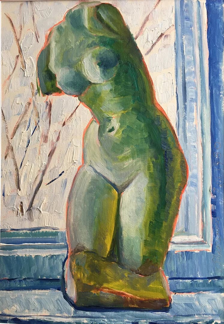Painting "Winter outside the window" by Evgeny Tkachenko, 1980