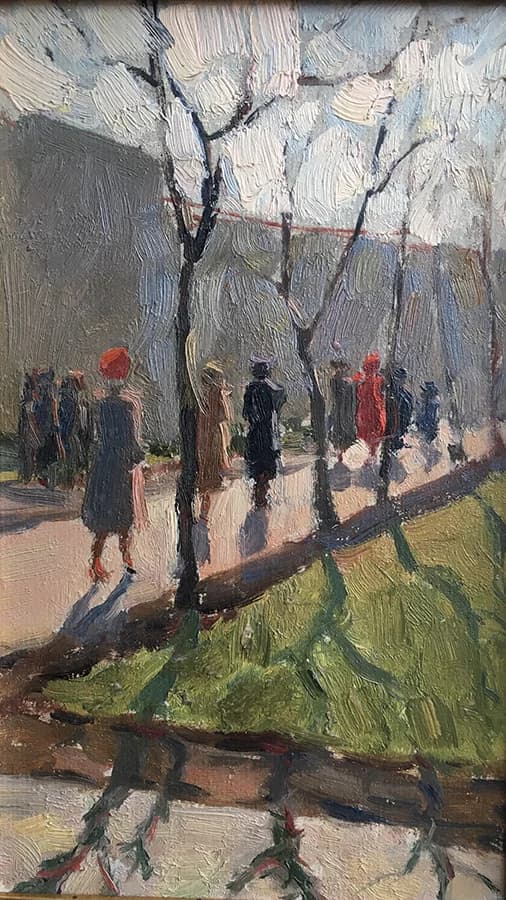 Painting "Morning Shadows" by Evgeny Tkachenko, 1953
