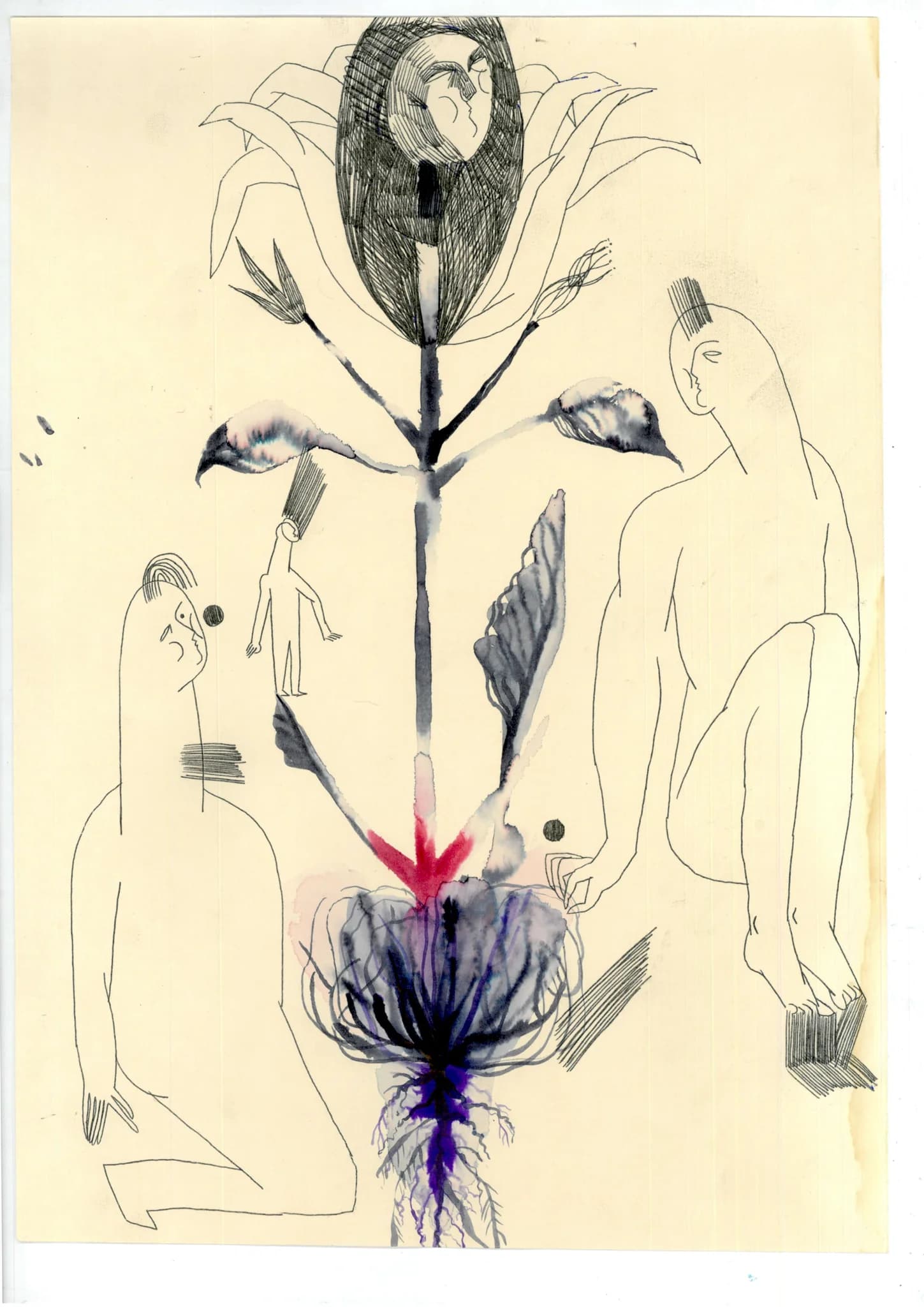 Self-Portrait with Flowers