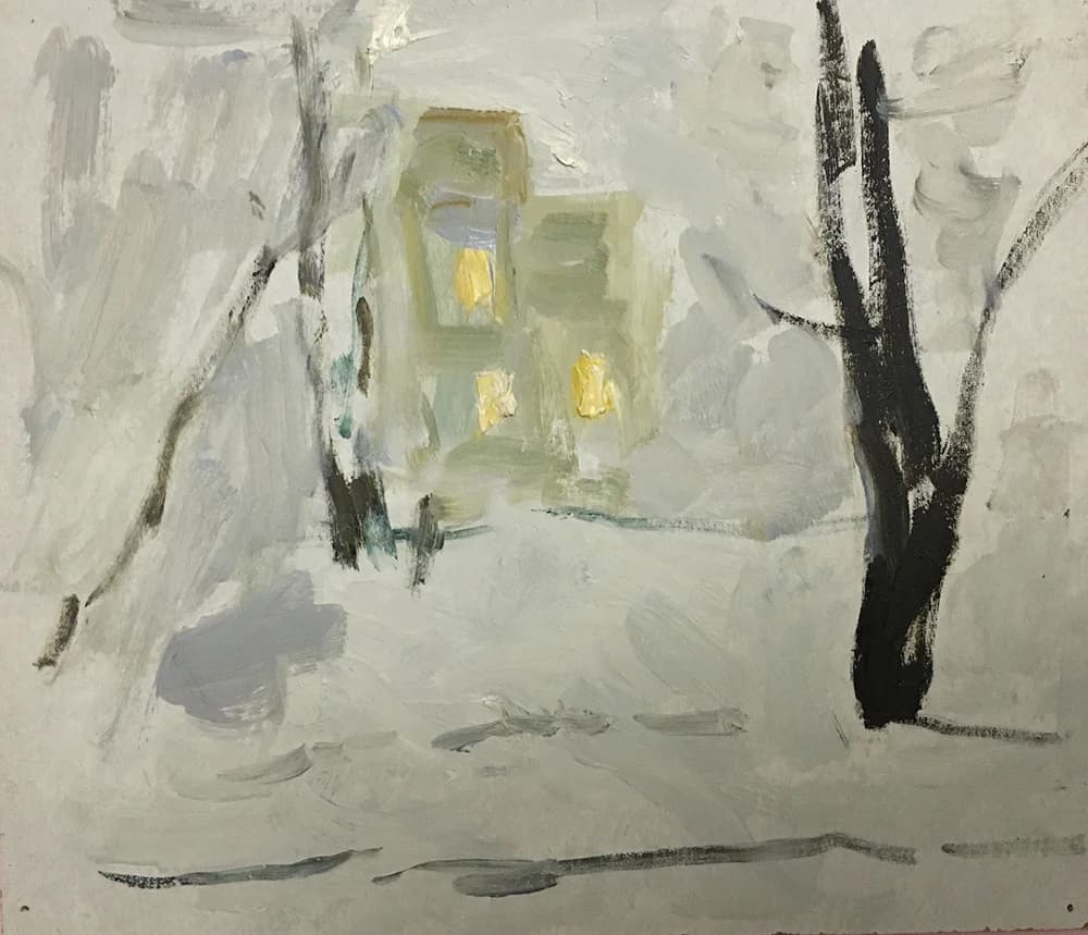 Painting "Evening" by Evgeny Volobuev