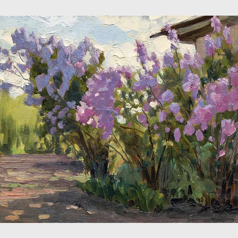 Painting "Lilac" by Evgeny Tkachenko, 1956