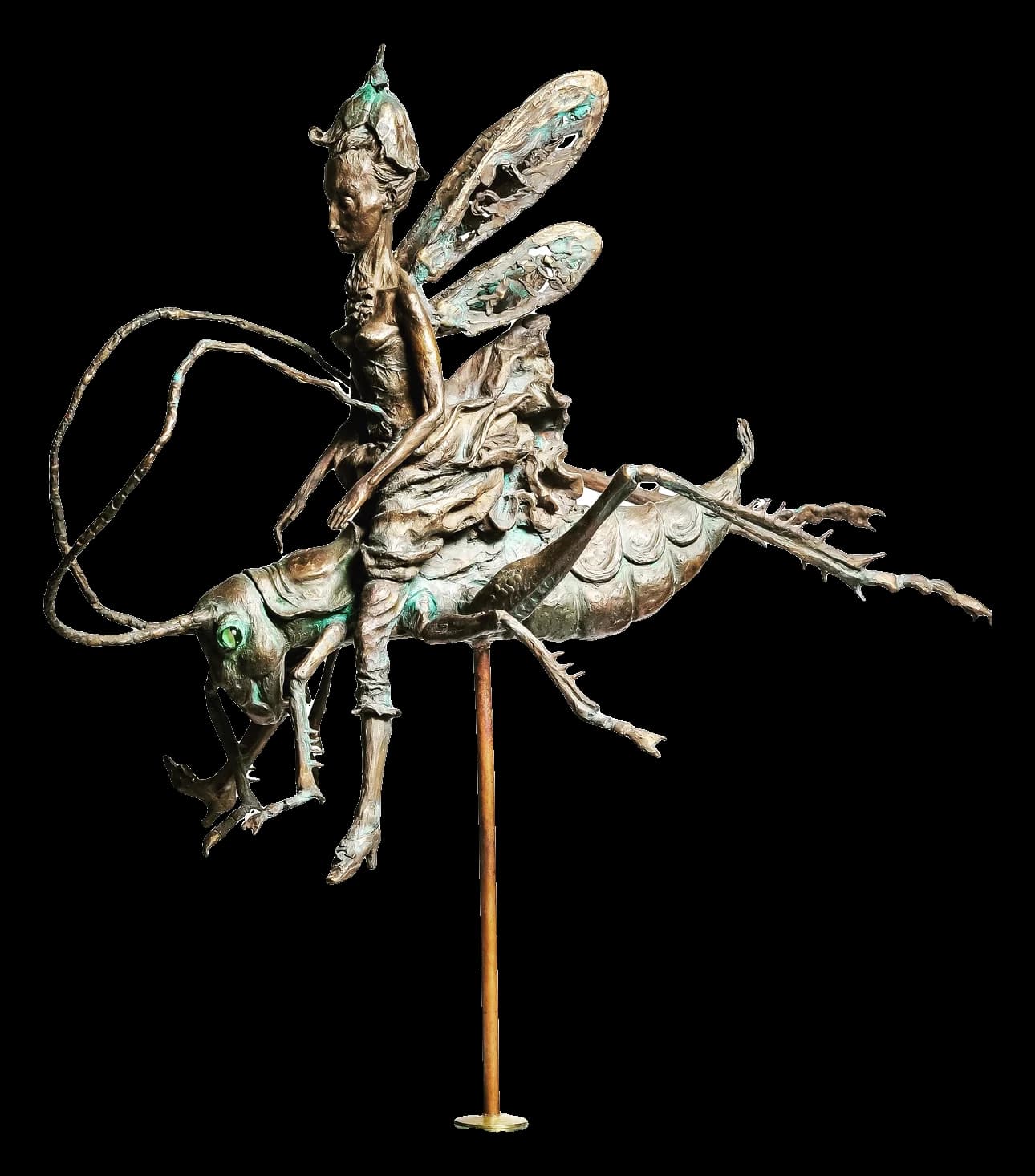 Metal and polymer sculpture