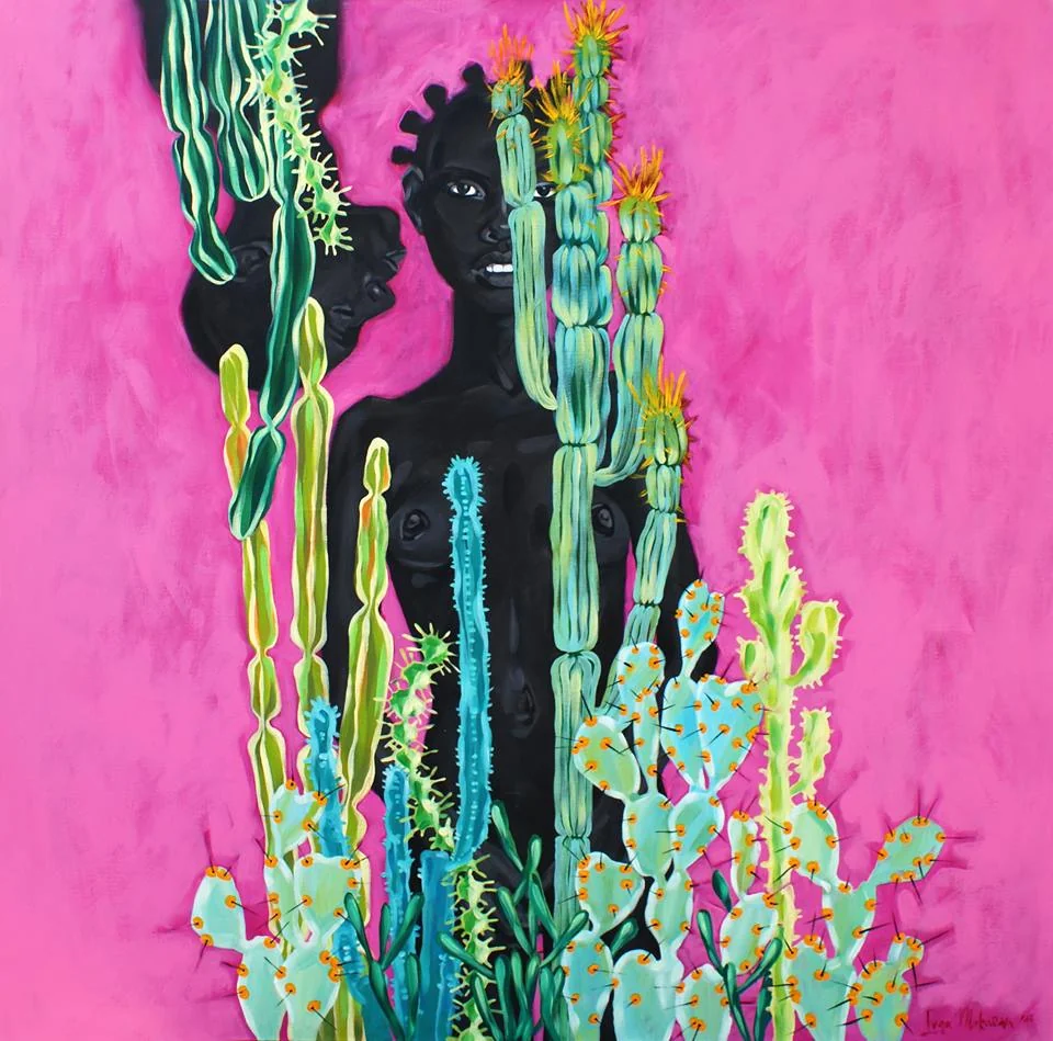 Behind the Cacti