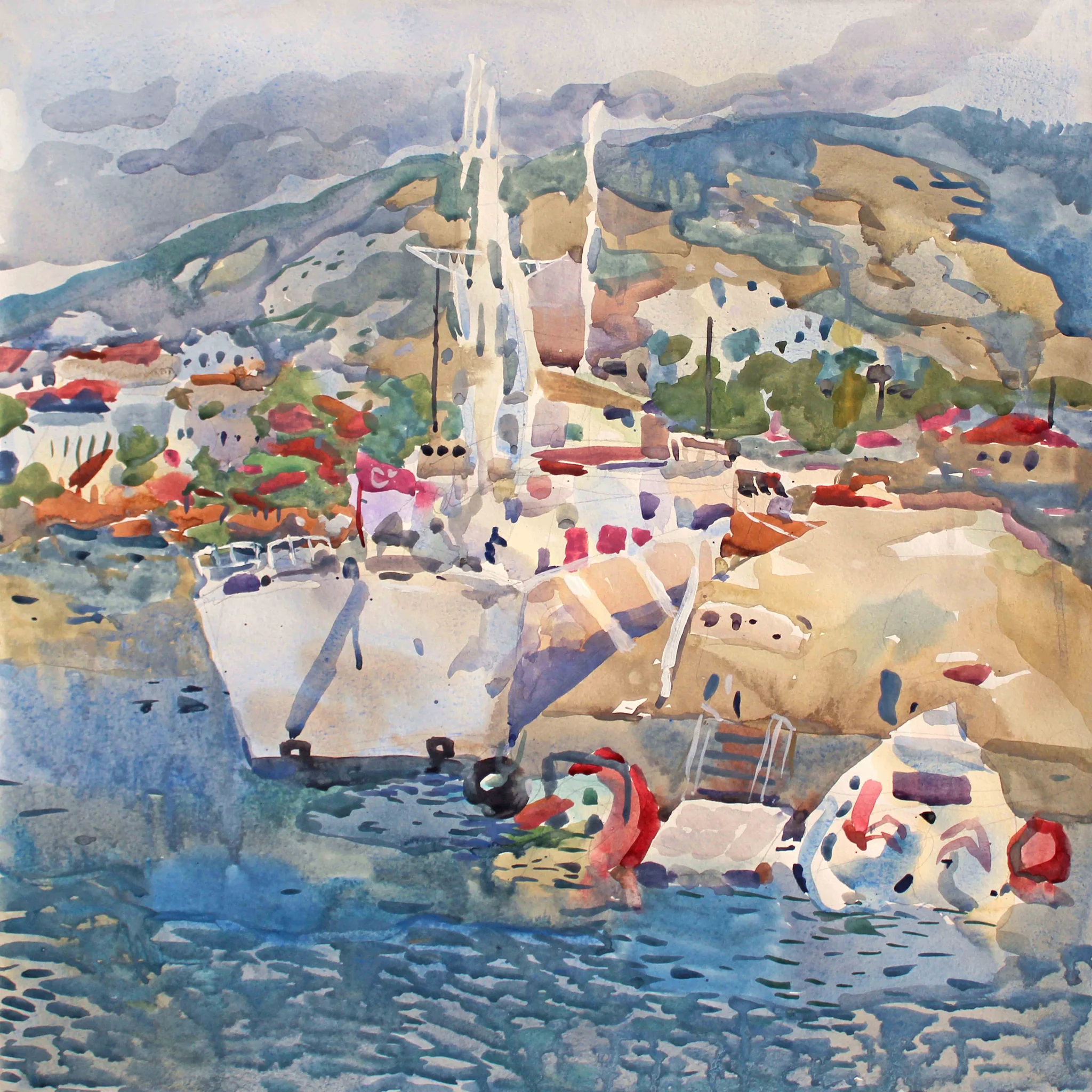The port in Alanya