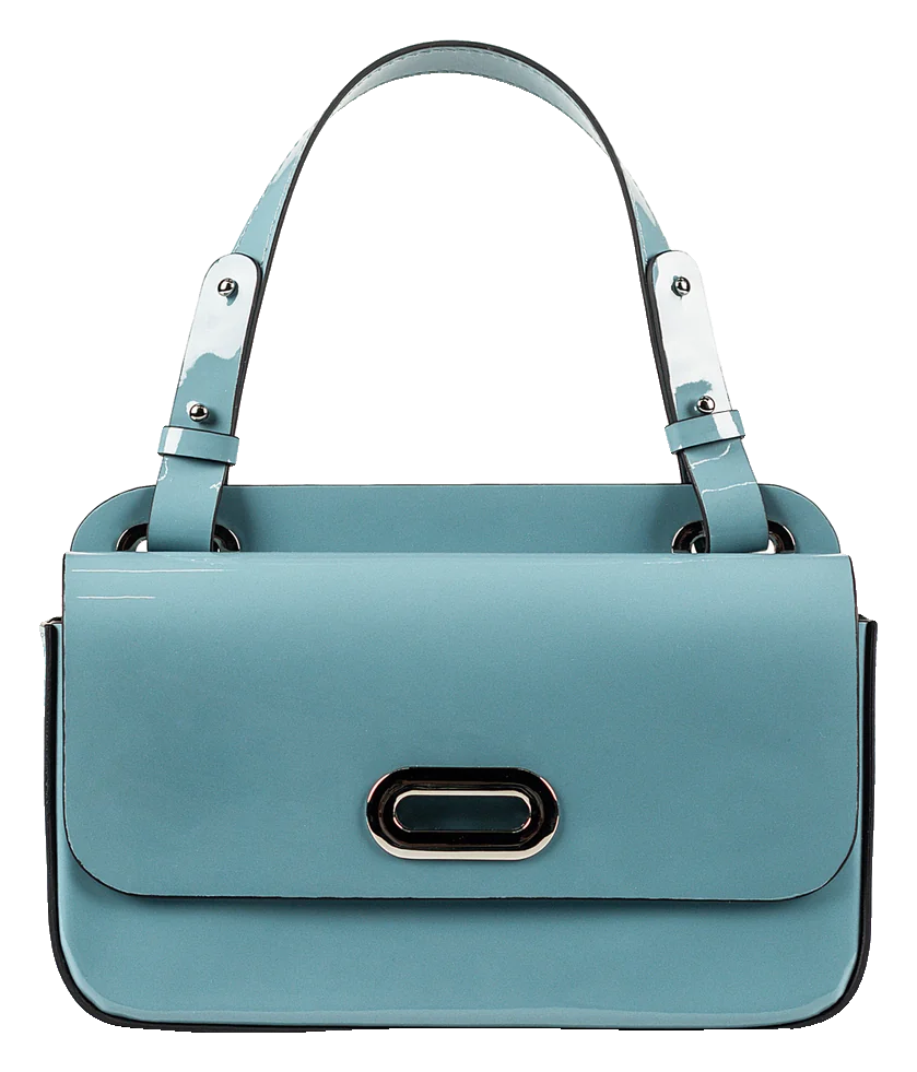 Patent leather bag PARTY Bag blue