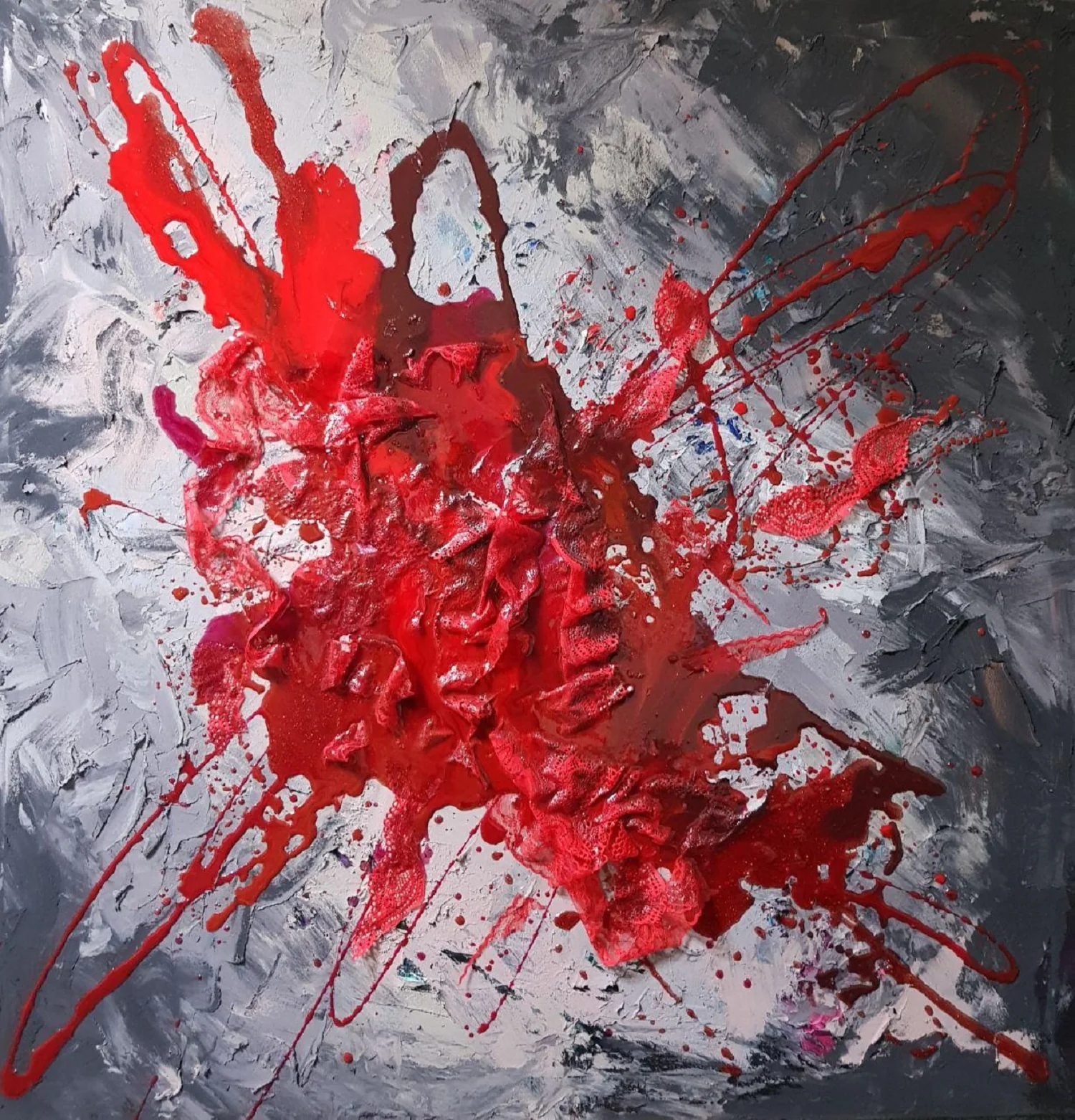 Pool of Blood on Asphalt