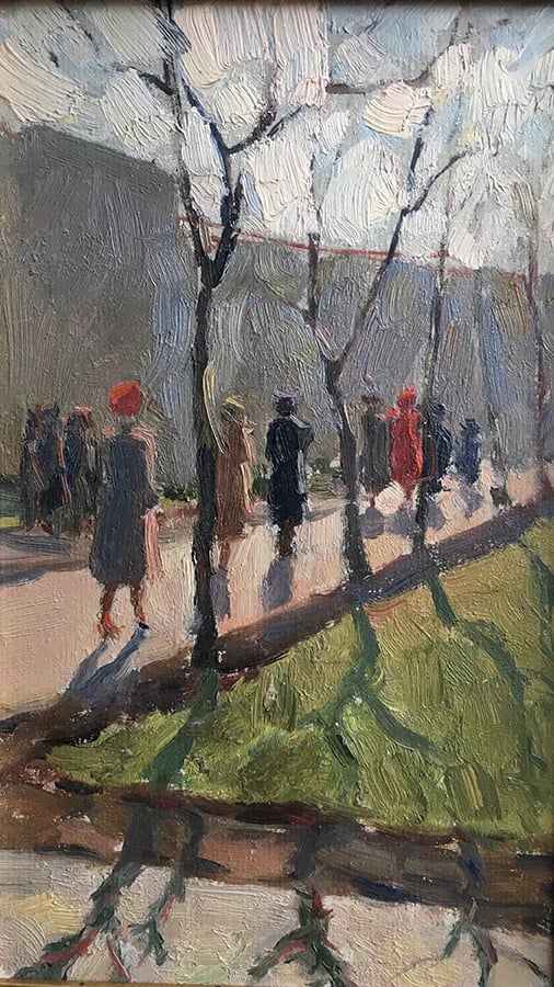 Painting "Morning Shadows" by Evgeny Tkachenko, 1953