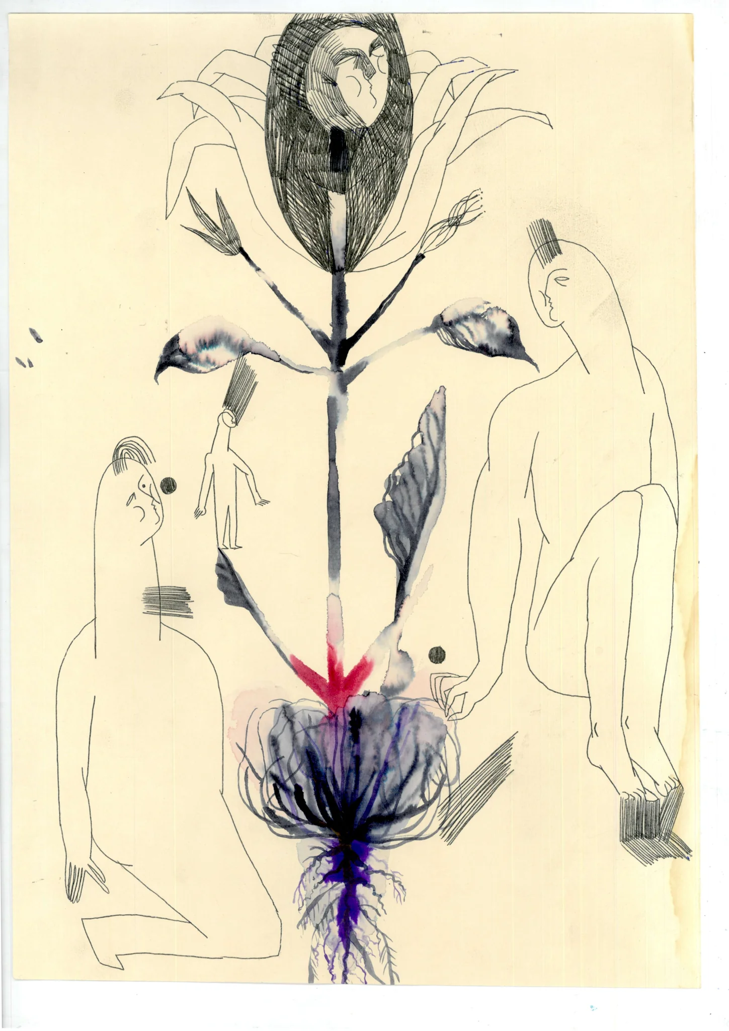 Self-Portrait with Flowers