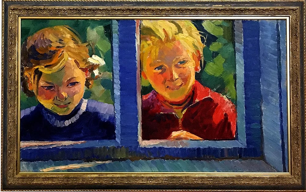Painting "Curiosity" by Evgeny Tkachenko, 1964