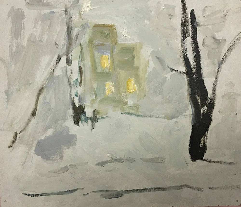Painting "Evening" by Evgeny Volobuev