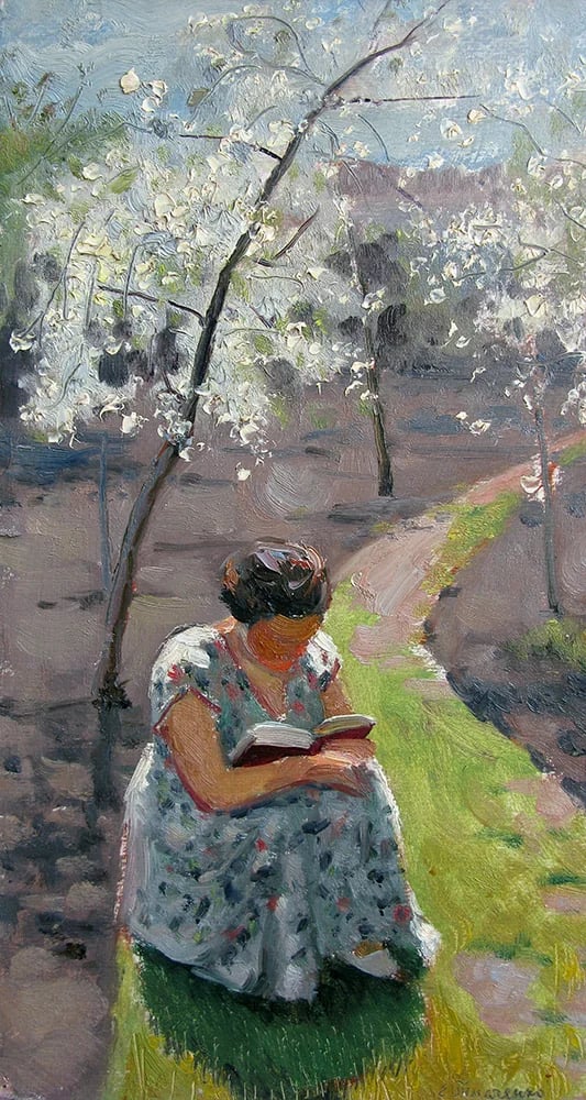 Painting "Spring has come" by Evgeny Tkachenko, 1956