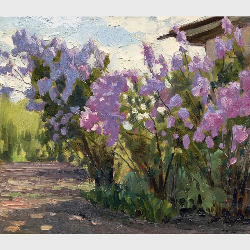 Painting "Lilac" by Evgeny Tkachenko, 1956