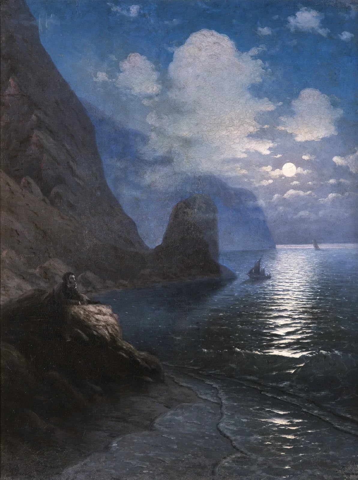 Pushkin in Crimea by the Gurzuf Rocks. Early 20th Century