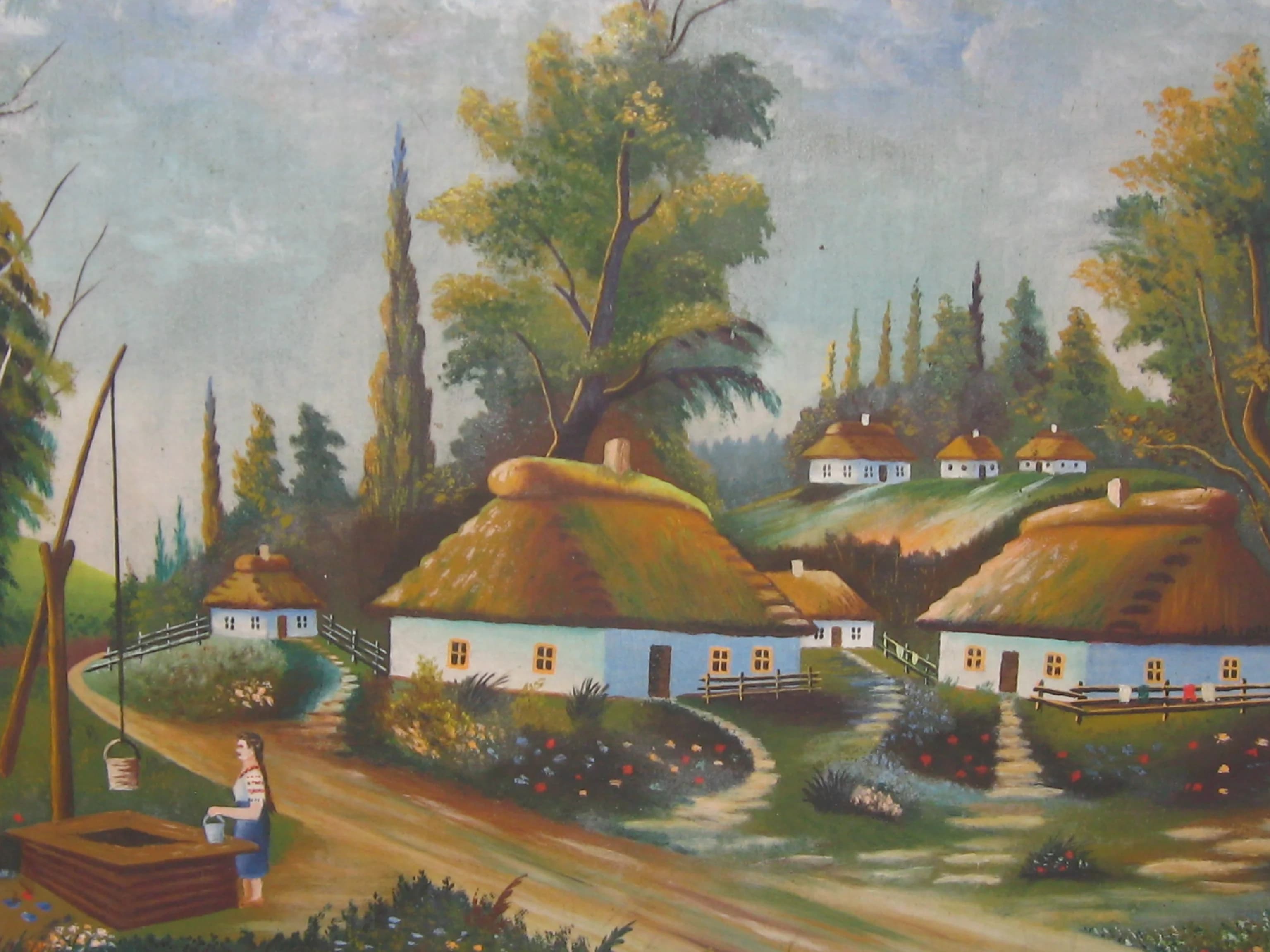 Village/Houses . Village/Houses 1970 — Oil on canvas · Yevhen Rai