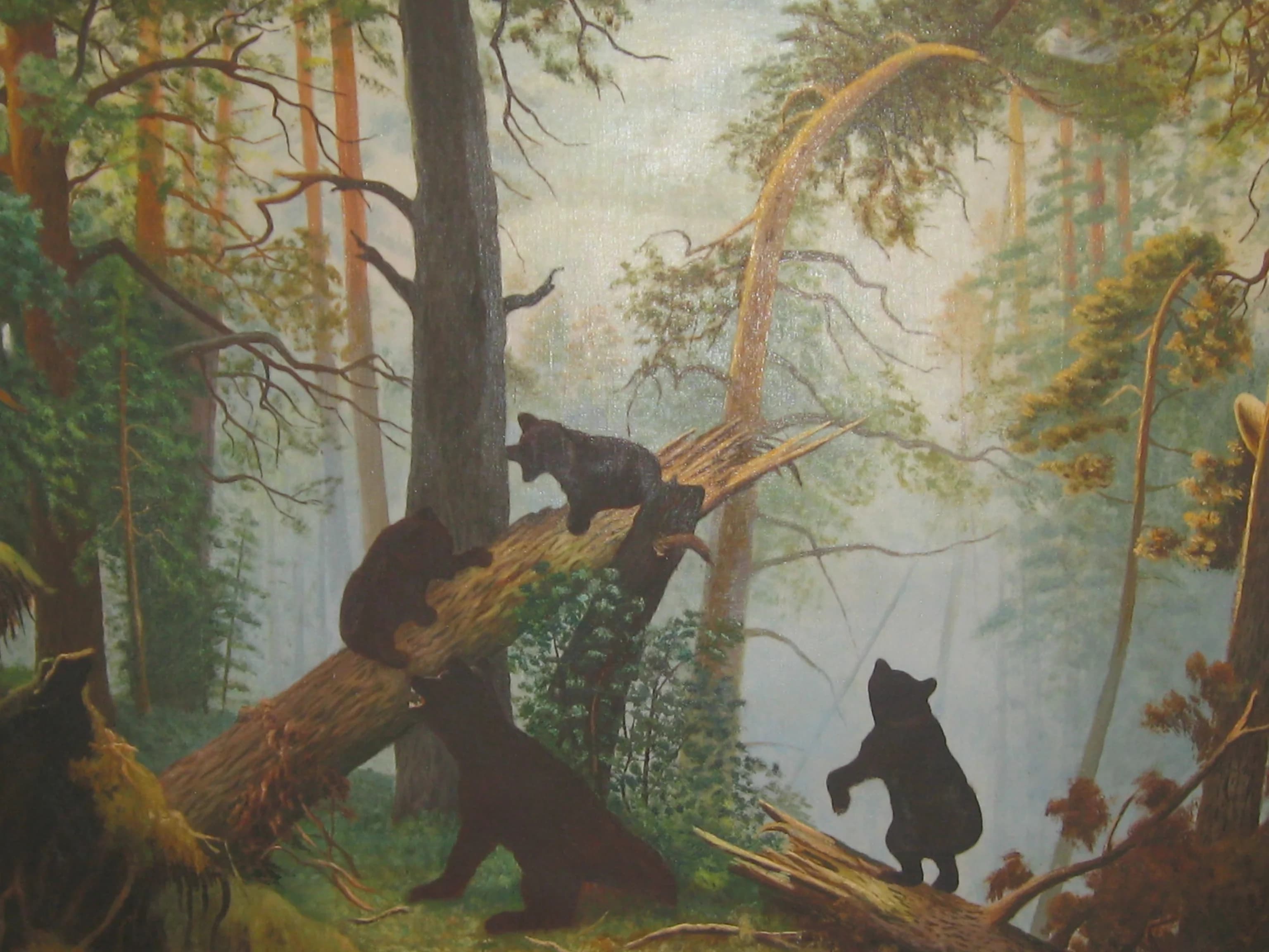 Bears in the Forest . Bears in the Forest 1966 — Oil on canvas · Yevhen Rai