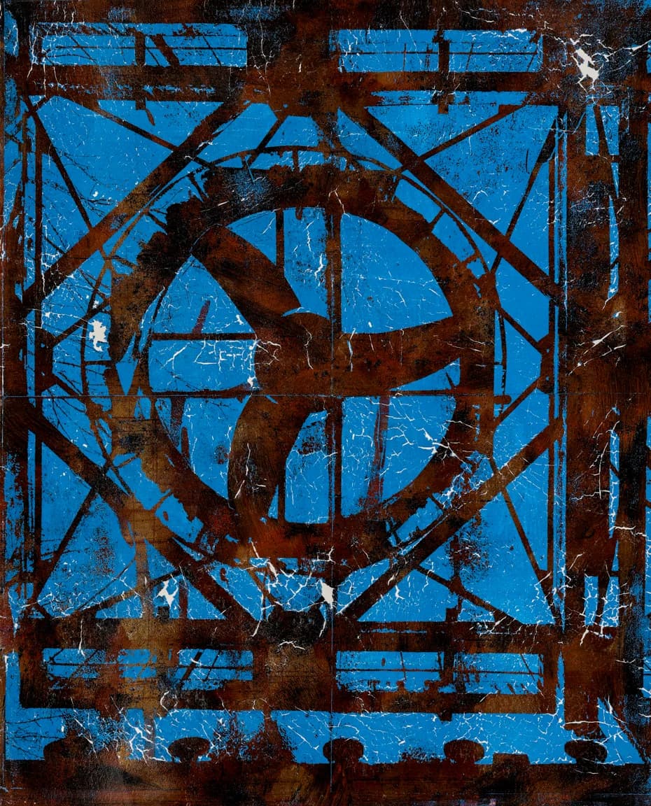 Blue fan