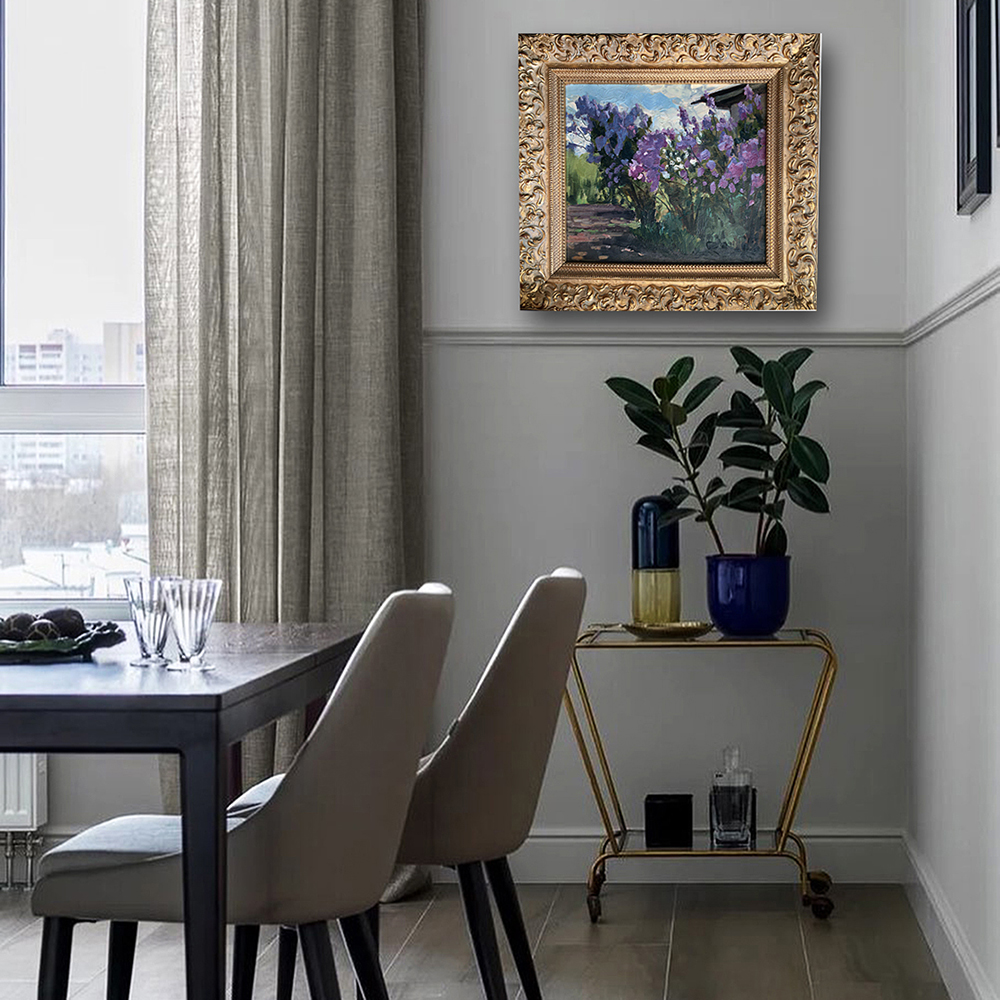 Painting "Lilac" by Evgeny Tkachenko, 1956