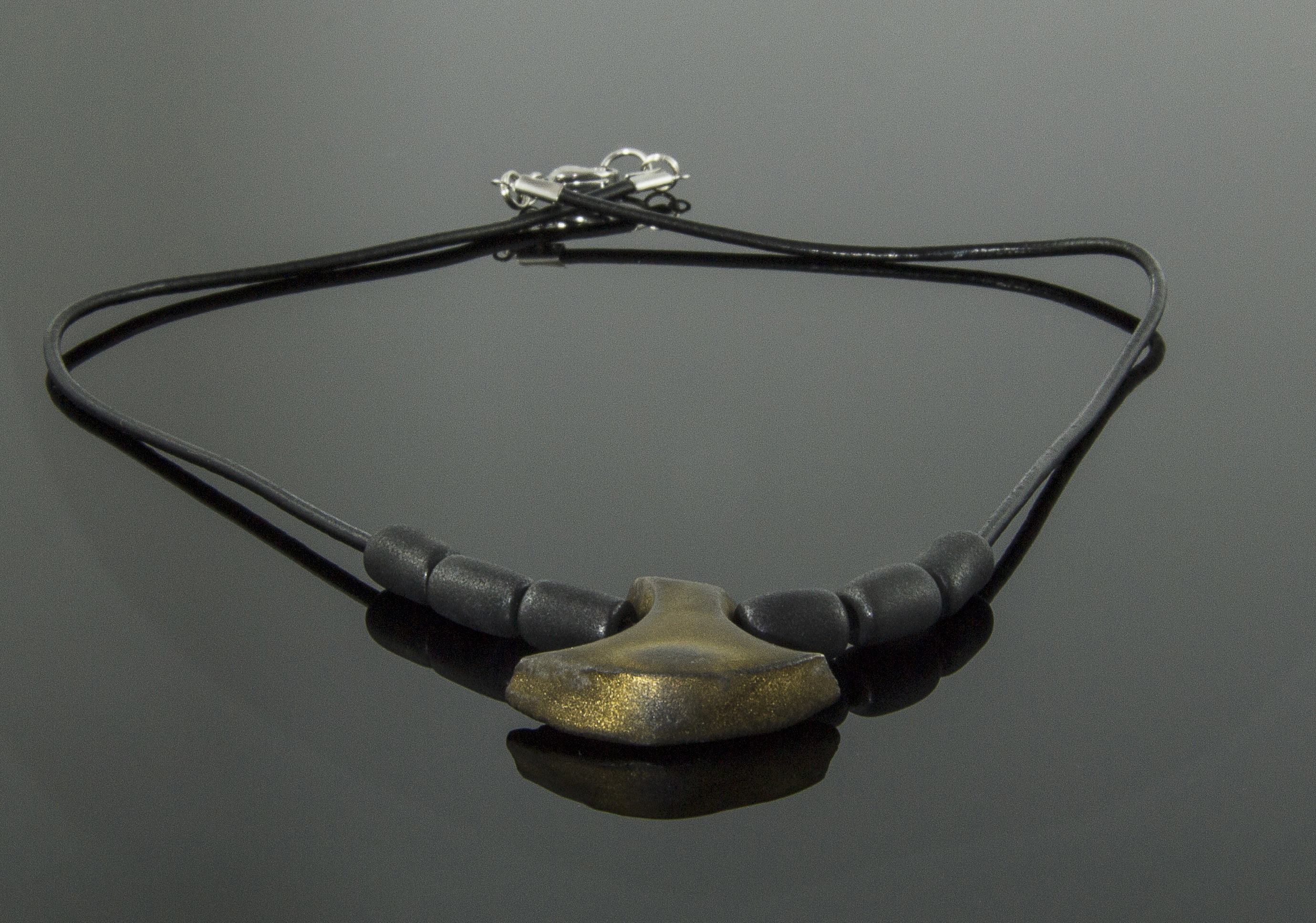 Men's handmade hunter ceramic necklace