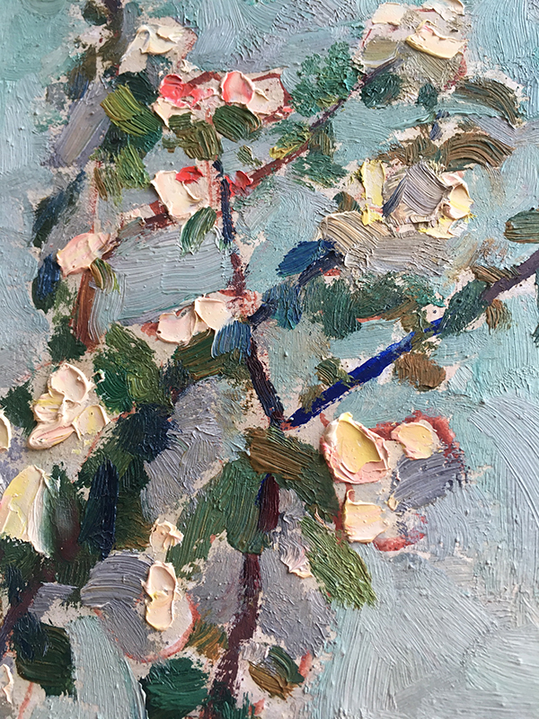 Painting "Blooming apple tree" by Evgeny Tkachenko, 1959