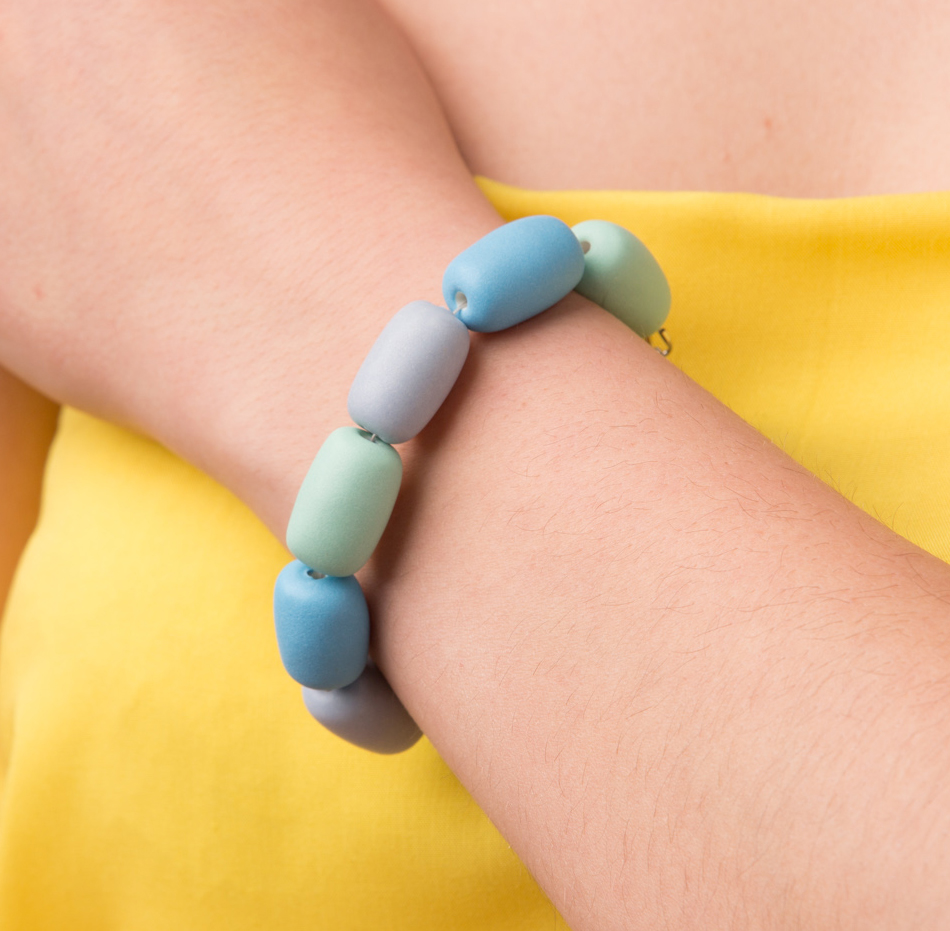 Bright colored ceramic bracelet "Carnival"