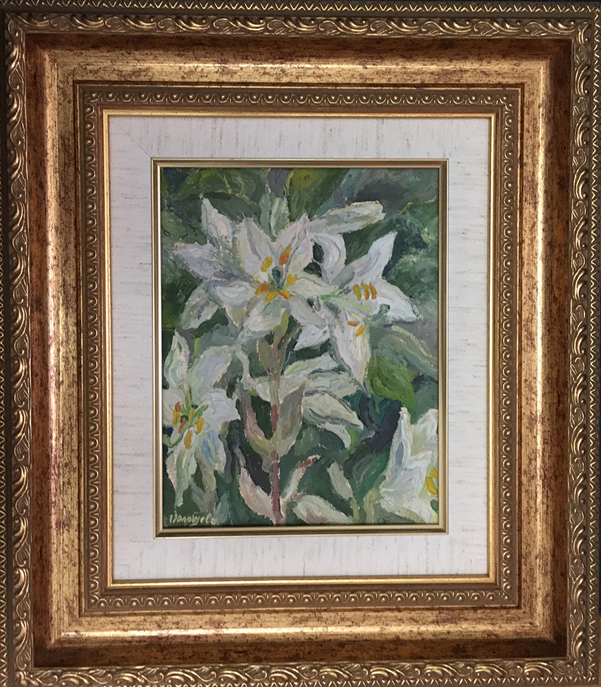 Painting "Lilies" by Natalia Volobueva (born 1953)