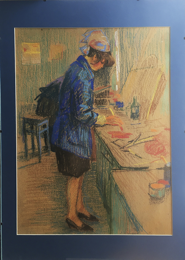 Painting "The Artist" by Evgeny Tkachenko, 1968