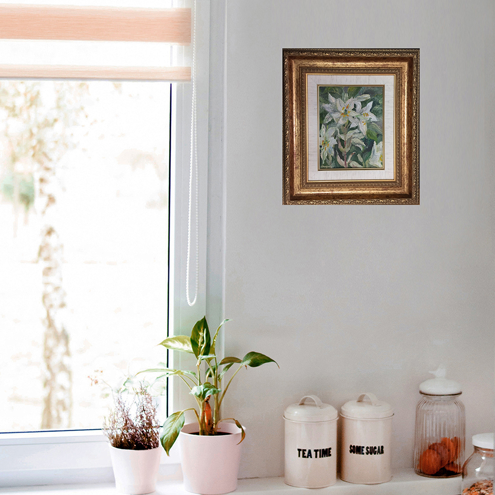 Painting "Lilies" by Natalia Volobueva (born 1953)