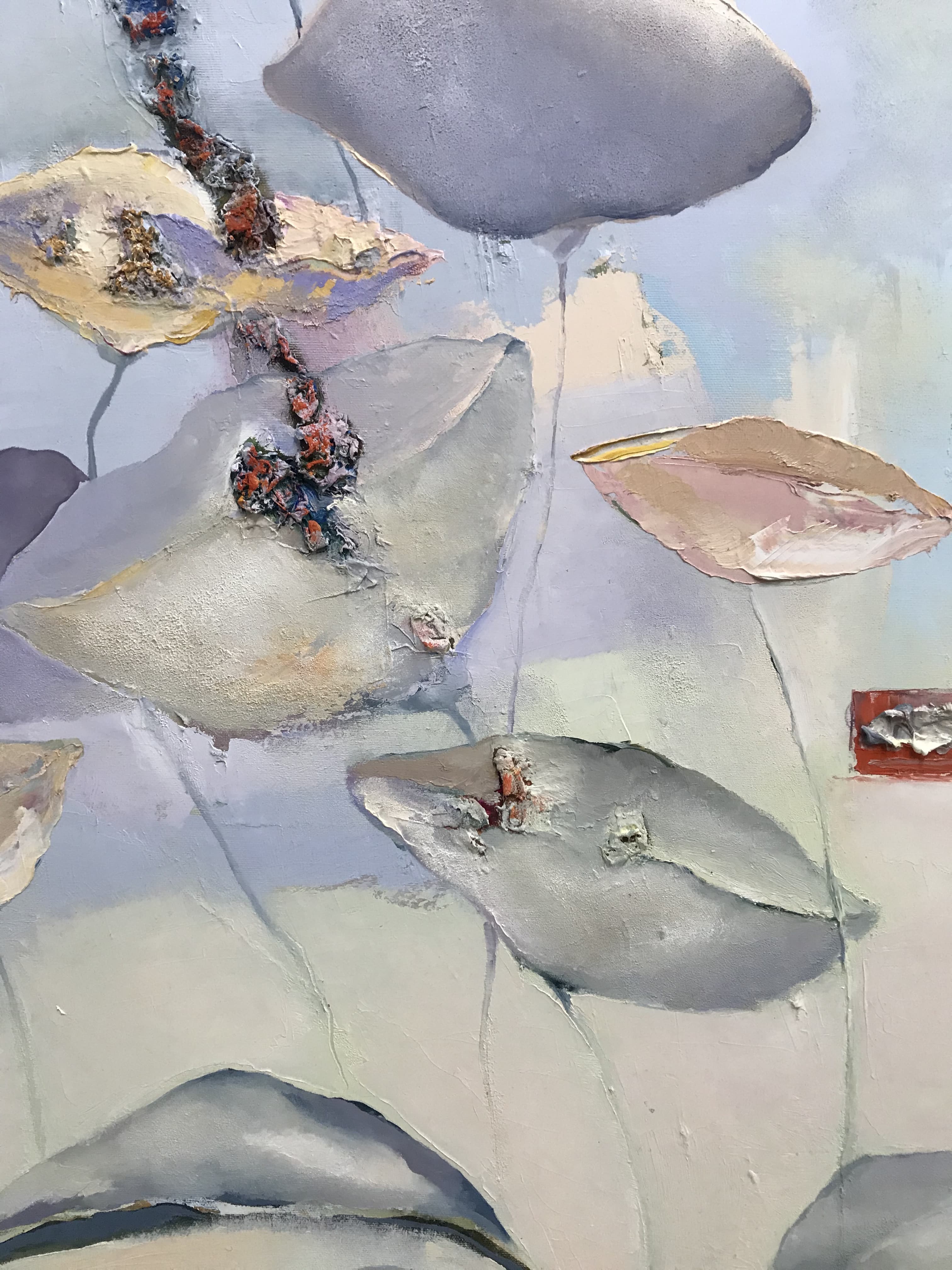 Flowers fall in the sky