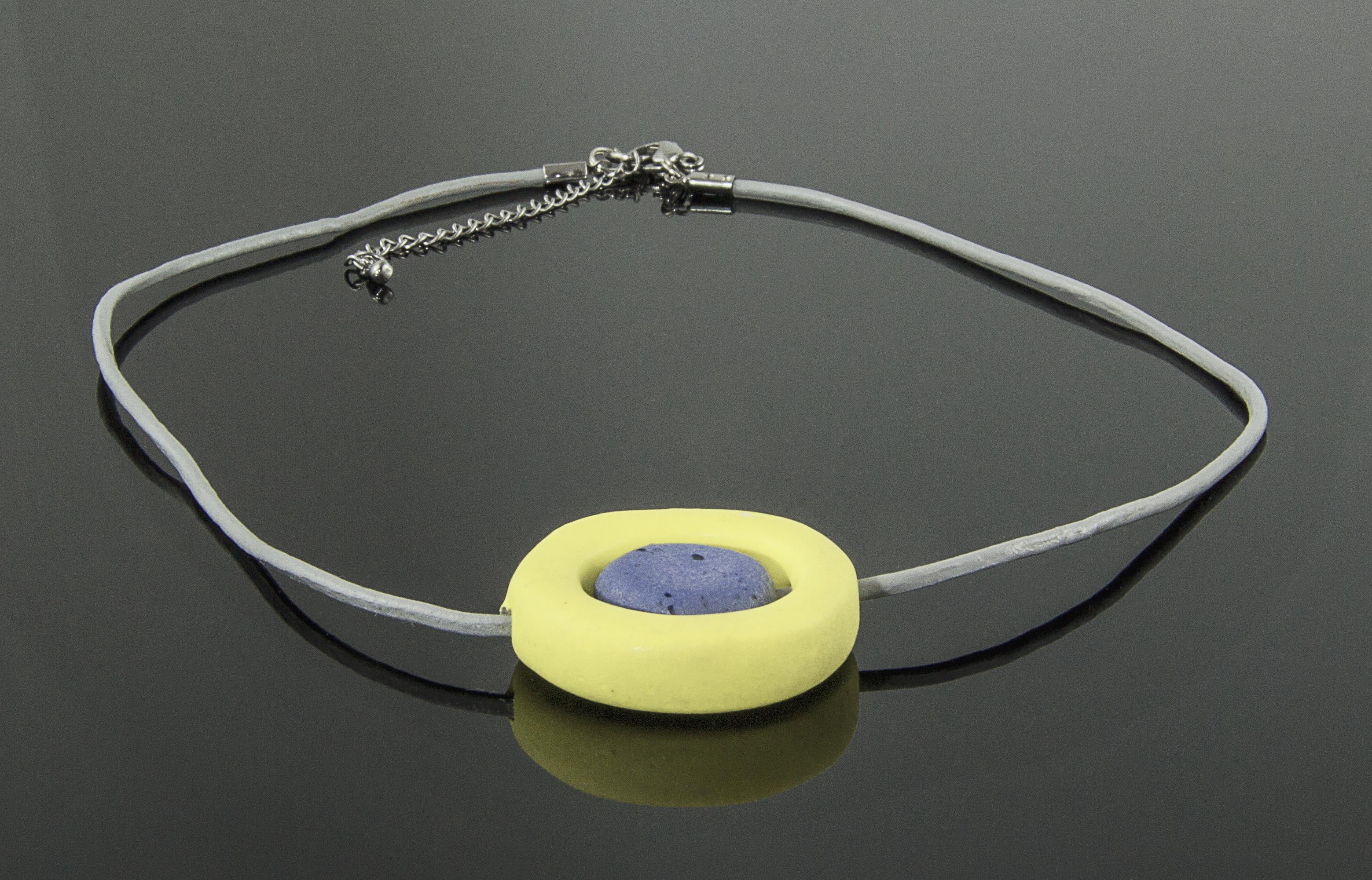 Necklace - pendant made of ceramic "Aura"