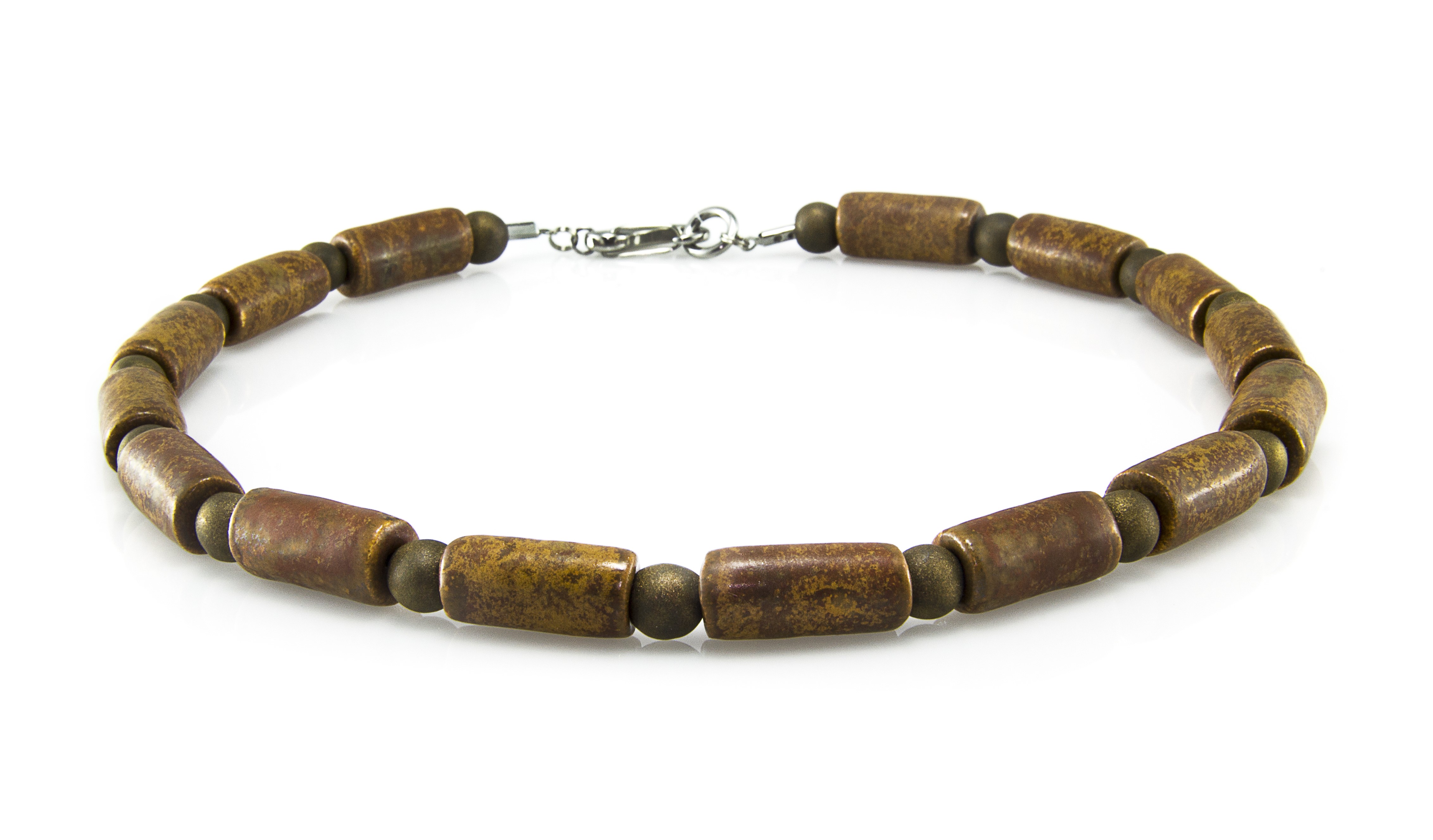 Men's ceramic necklace "Harris Hawk"