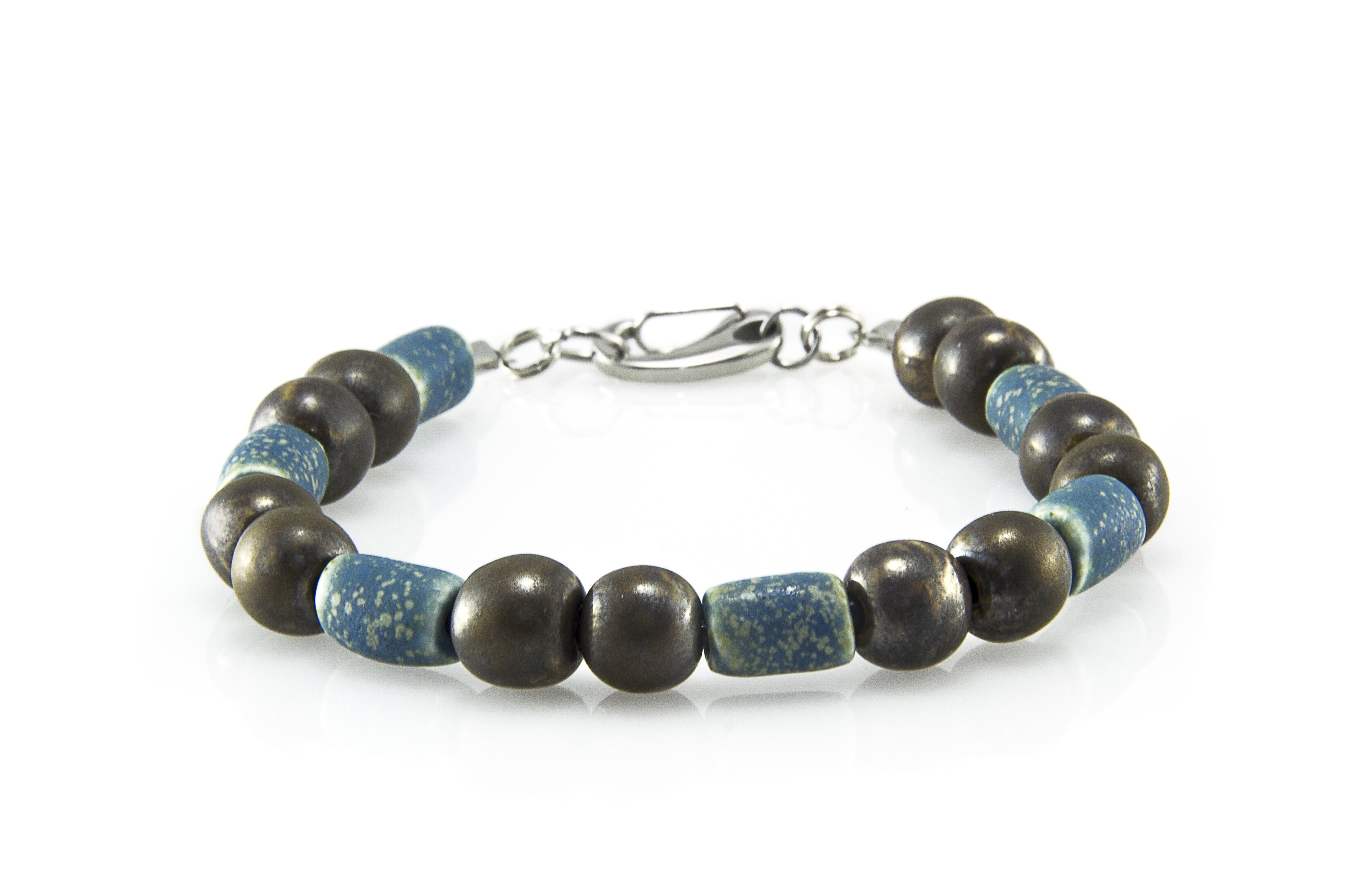 Men's bracelet made of ceramic "Elemental" handmade