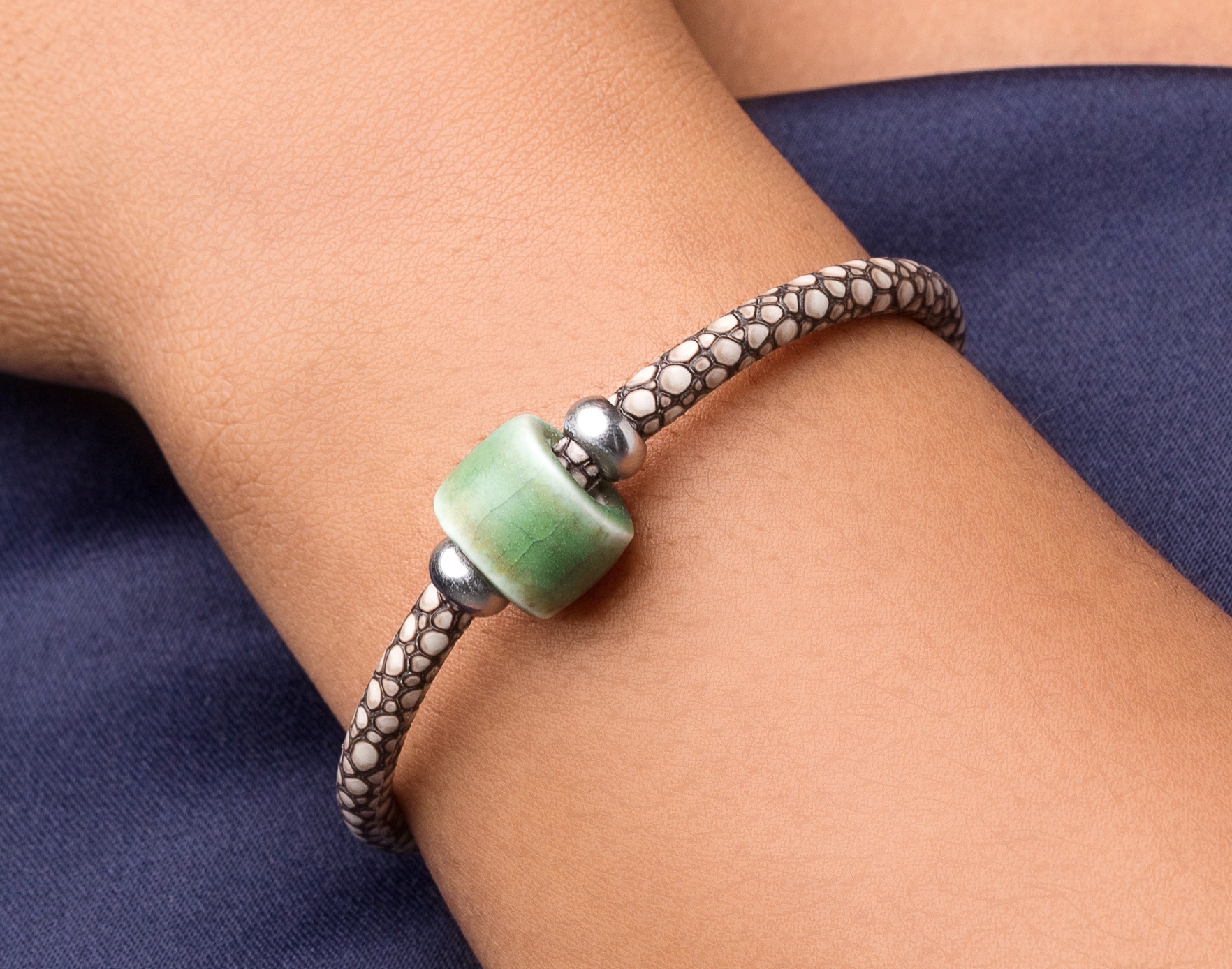 Handmade ceramic bracelet "Sea Angel"