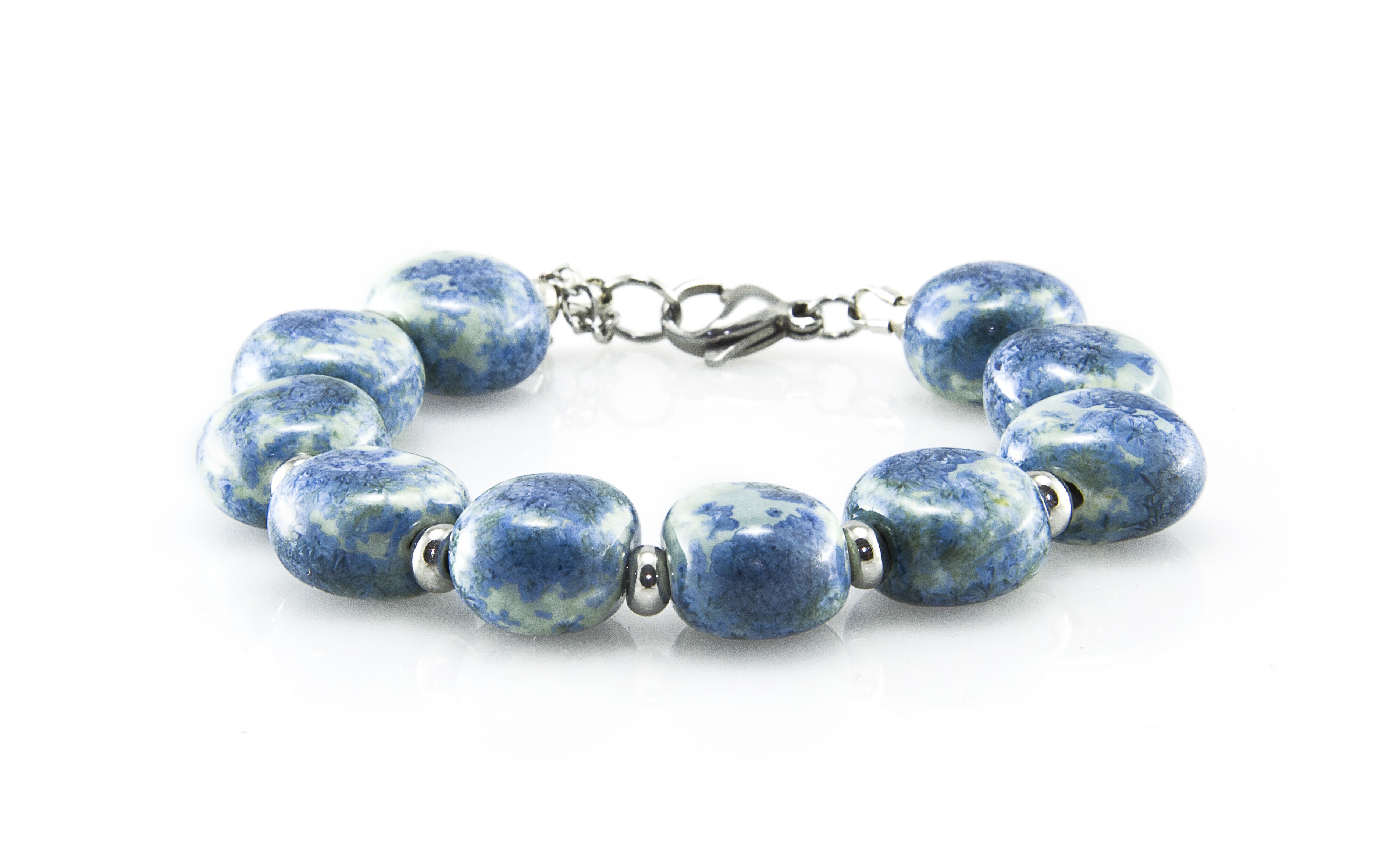 Handmade ceramic bracelet "Frosty Touch"