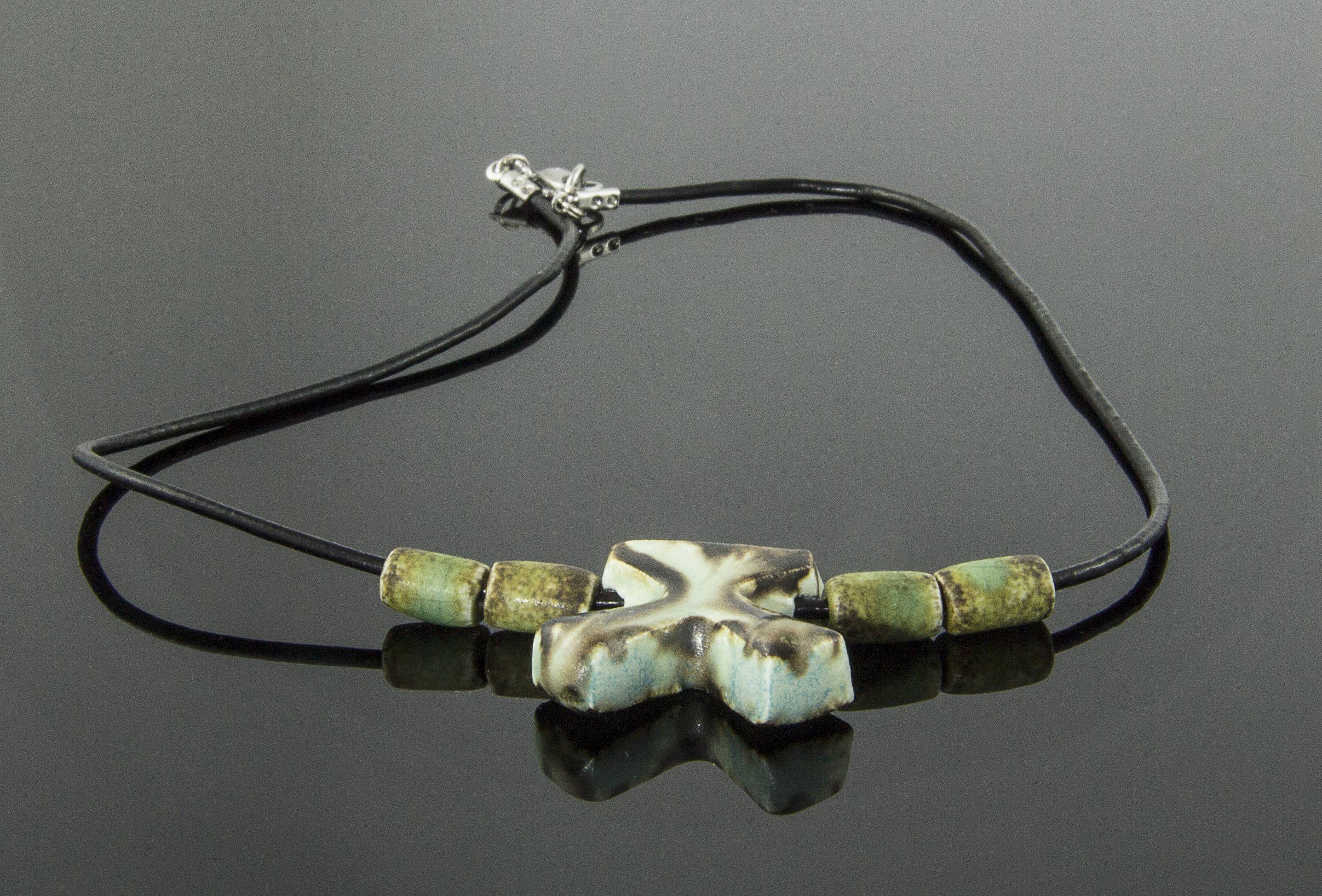 Men's ceramic necklace "Blacksmith"