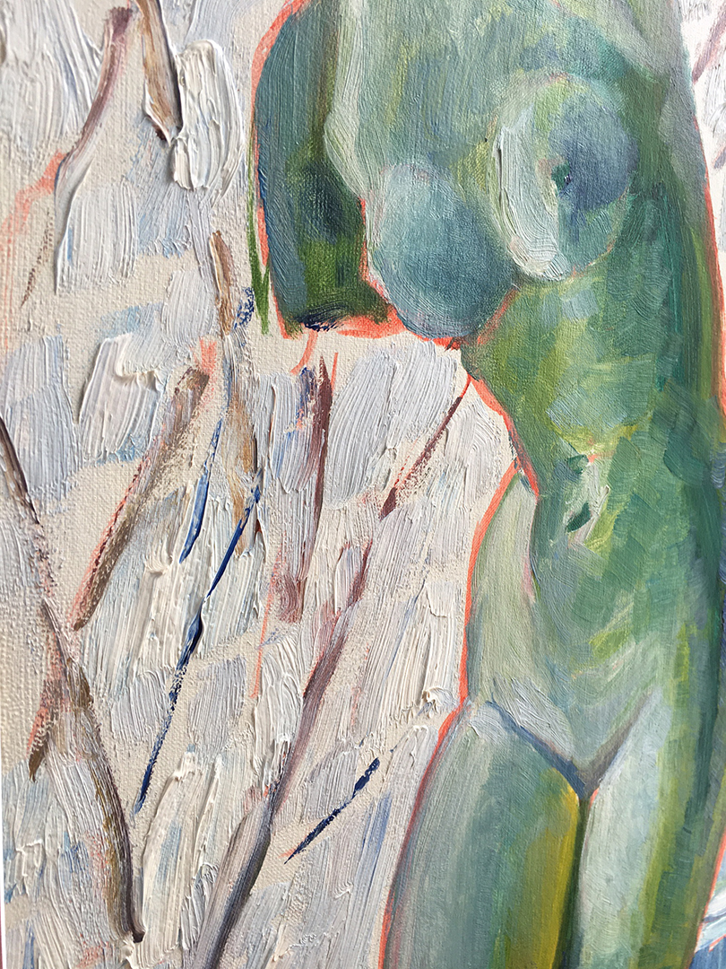 Painting "Winter outside the window" by Evgeny Tkachenko, 1980