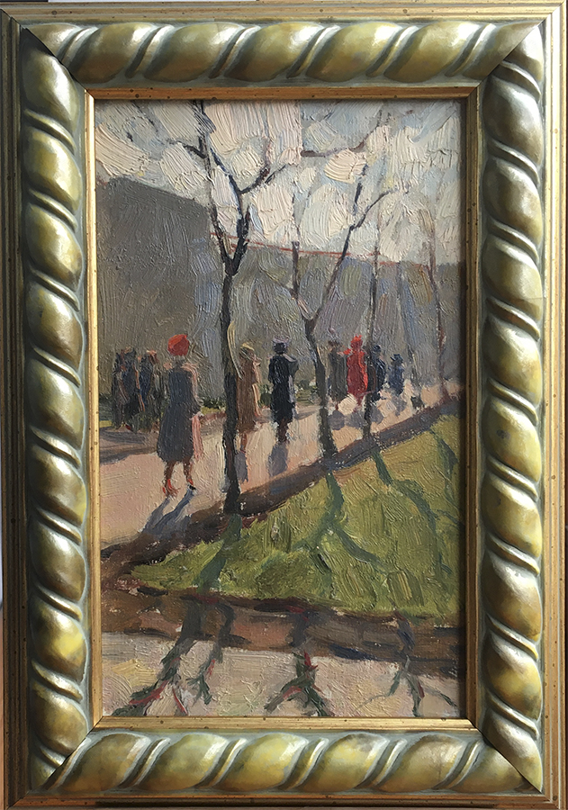 Painting "Morning Shadows" by Evgeny Tkachenko, 1953