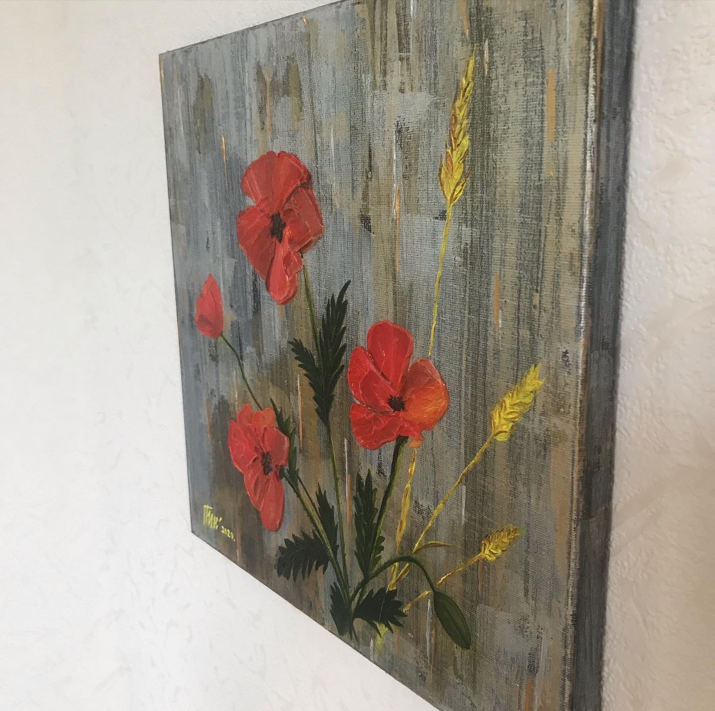 Poppies in silver