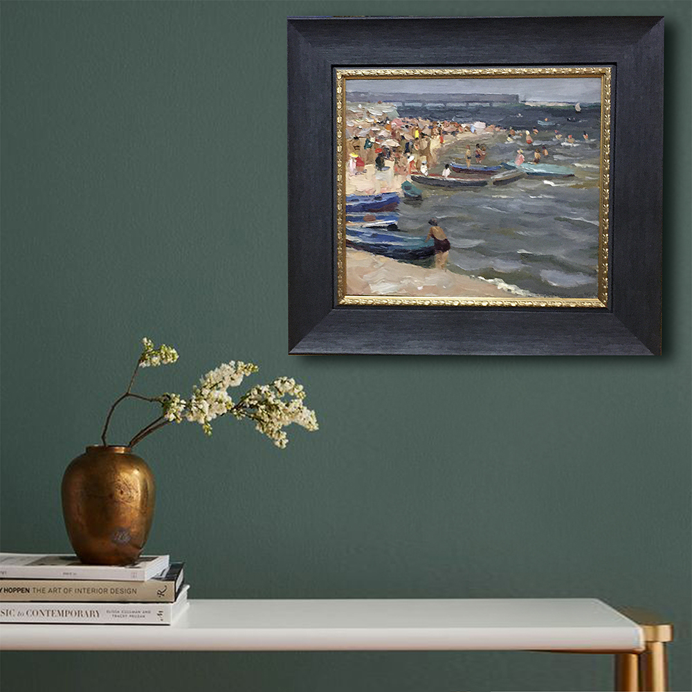 Painting "Beach" by Evgeny Tkachenko, 1960