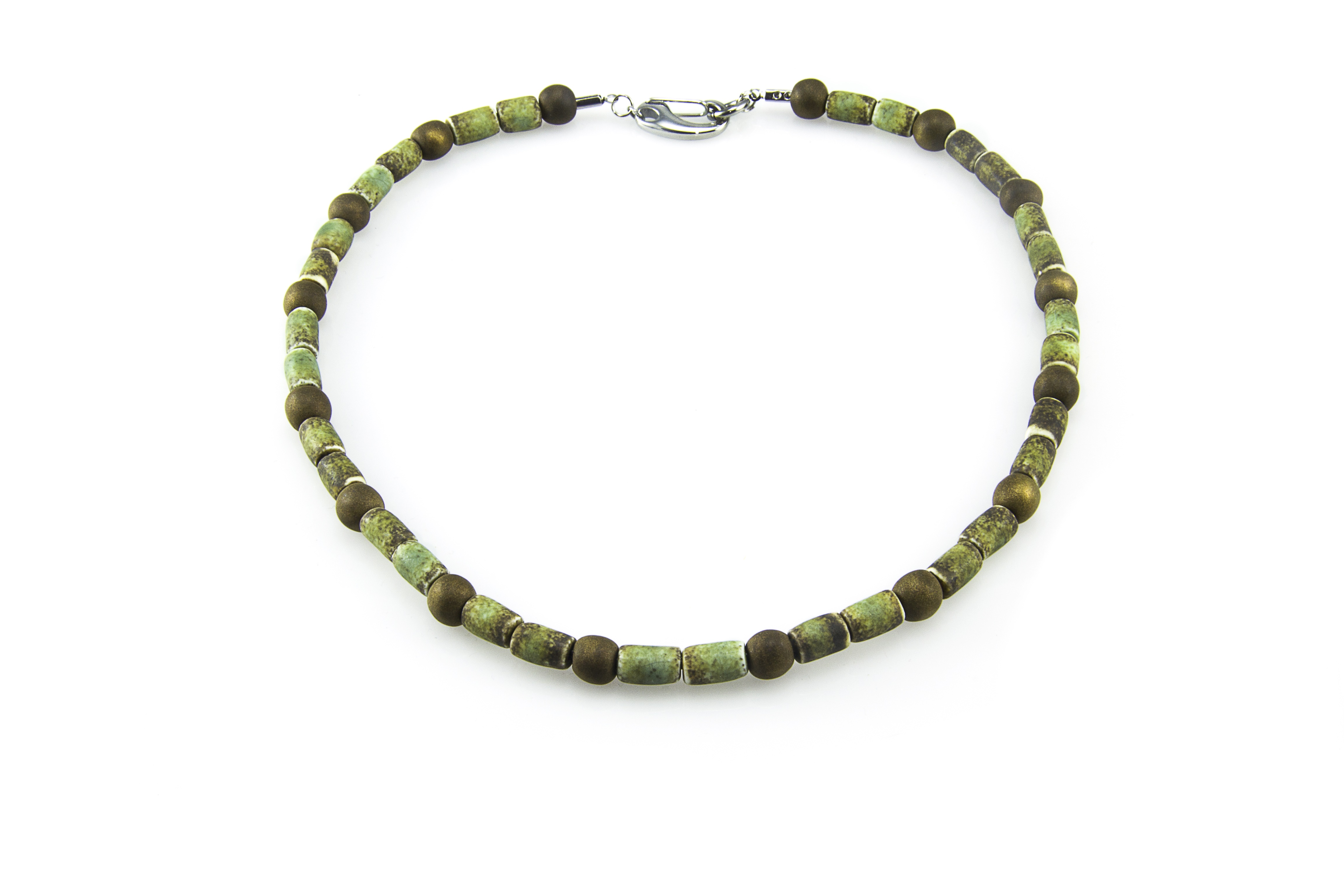 Men's handmade ceramic necklace "Predator"