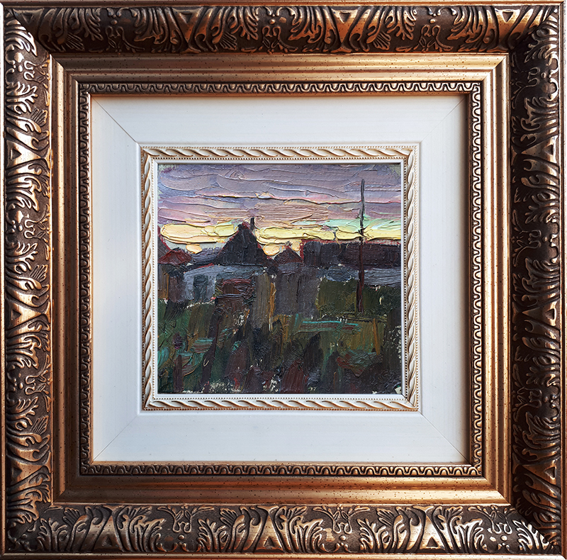 Painting "Sunset" by Evgeny Tkachenko, 1958