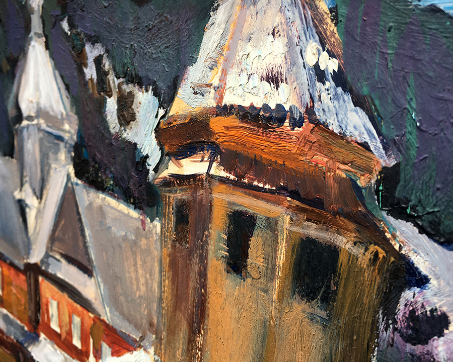 Painting "Church in Winter" by Vladimir Shirokov