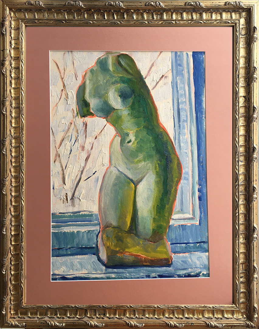 Painting "Winter outside the window" by Evgeny Tkachenko, 1980