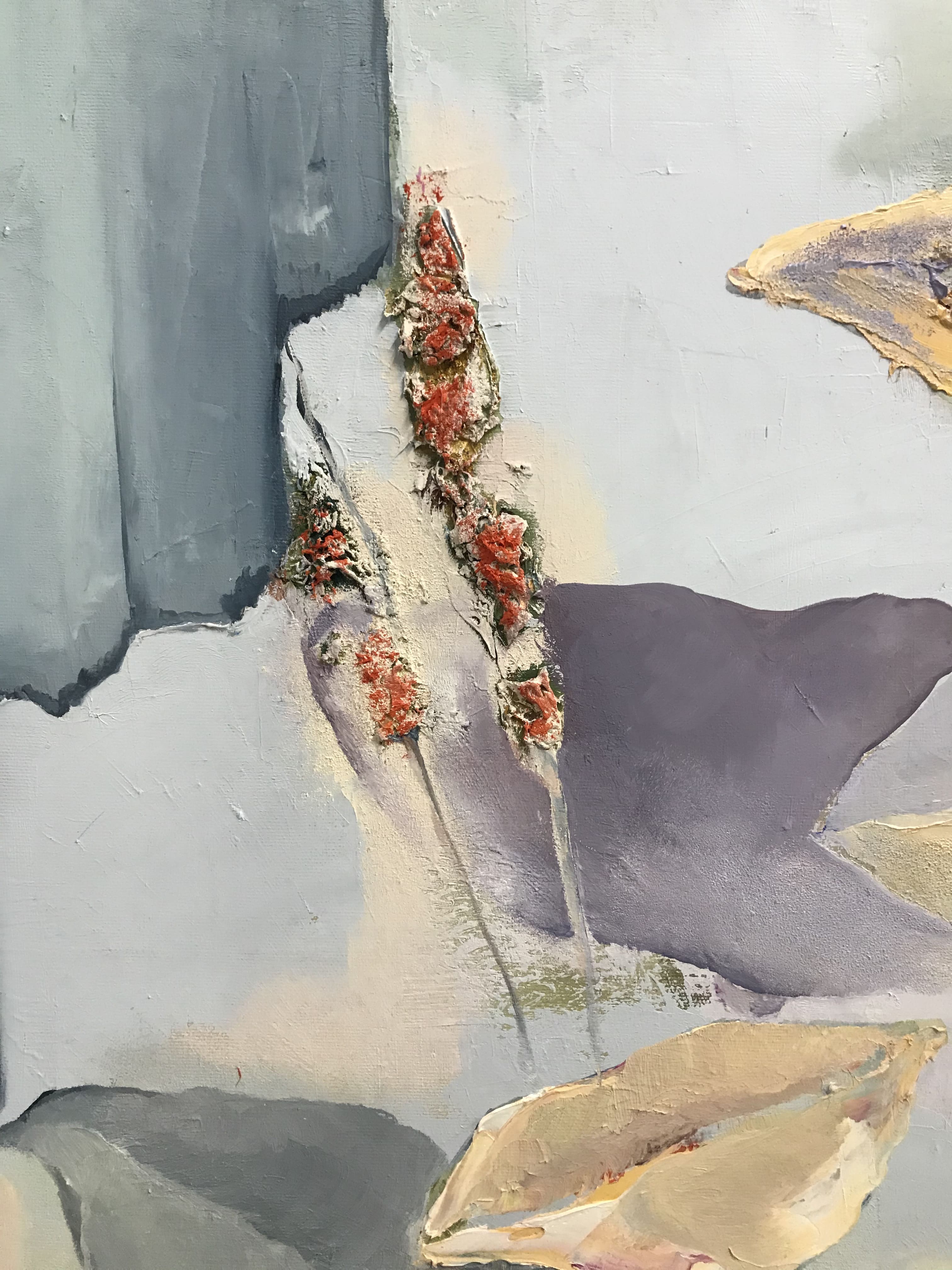 Flowers fall in the sky