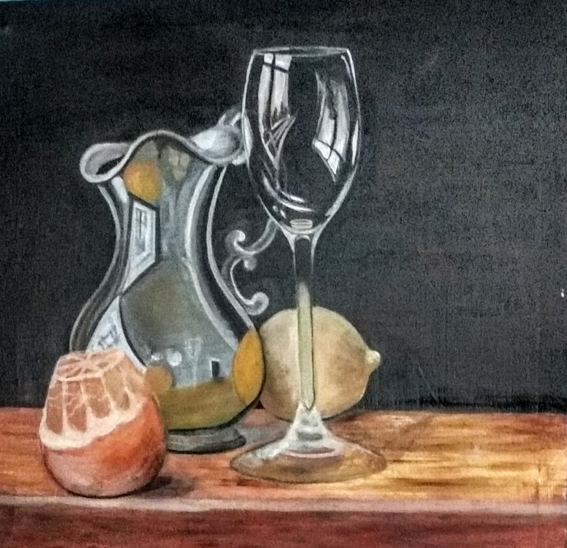 Still life, oil, photorealism