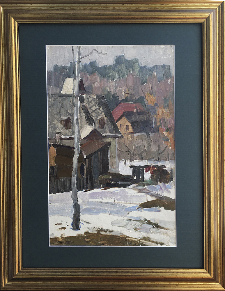 Painting "Winter Landscape" by Viktor Shatalin, 1961