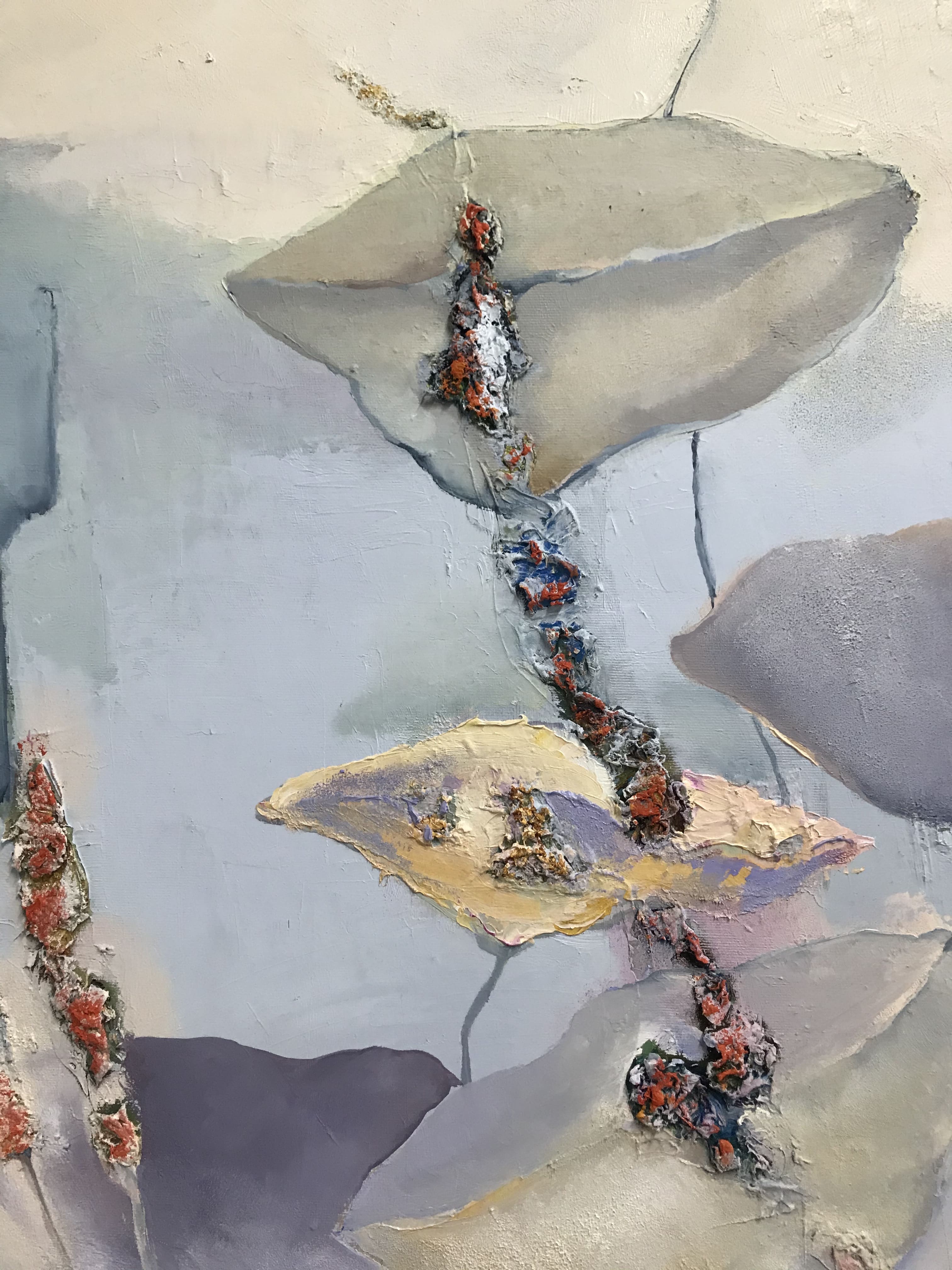 Flowers fall in the sky